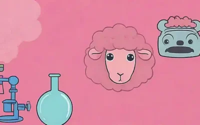 La fauna canosa rosa y herramientas científicas en su respectivo orden