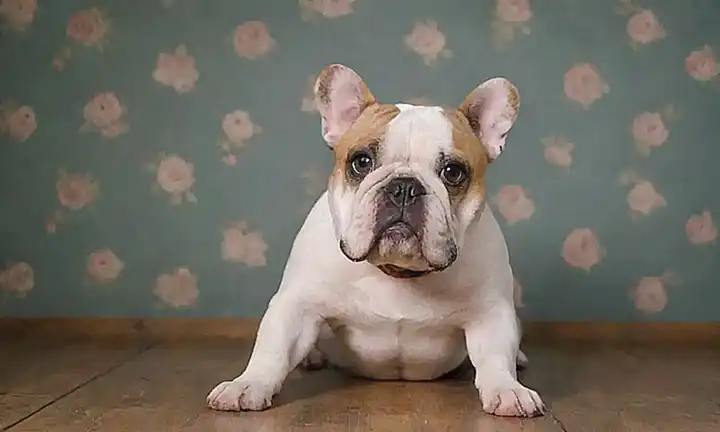 El estampado de bulldog francés en tela fácil de cuidar para el amor y los cuidados del perro.  ❤️   