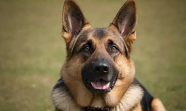 Un perruno alemán imponente, con cuerpo definido y ojos atentos en acción