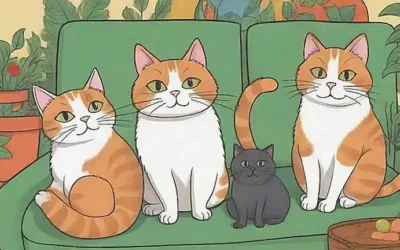 Los gatos viven felices juntos