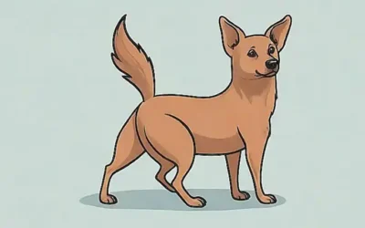 Guía sobre pérdida de pelo en perros - Ilustración de un perro con poca pelaje
