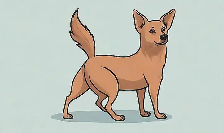 Guía sobre pérdida de pelo en perros - Ilustración de un perro con poca pelaje