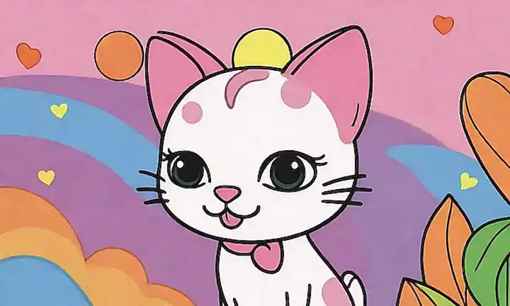 Amor y felicidad felina con melodia