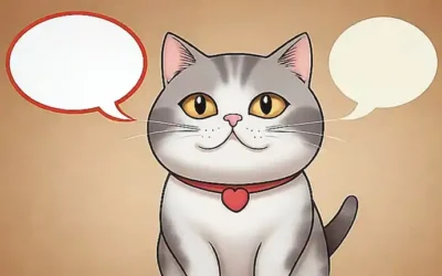 Un gato adorable con una burbuja de diálogo pidiendo ¿Puede soportar esto?