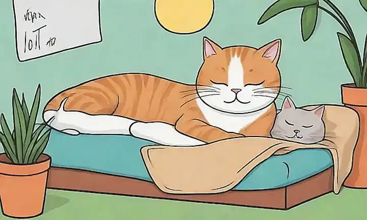 Masaje felino para la siesta