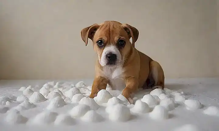 Un papel de pared con imágenes de perros vomitando espuma blanca