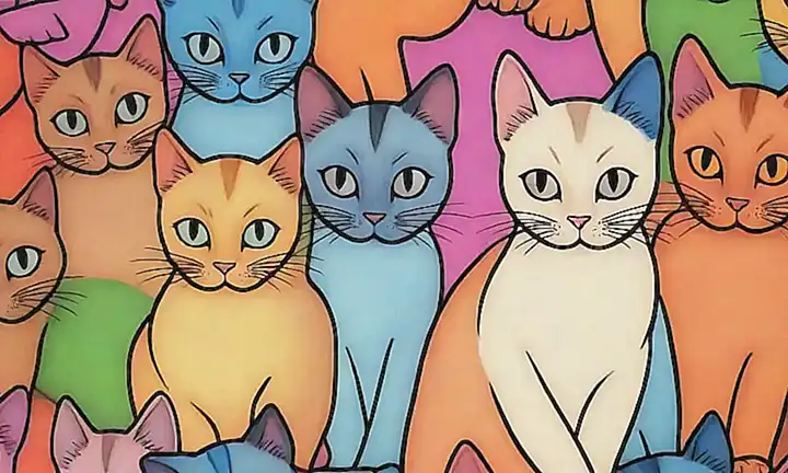Un wallpaper con gatos persas vibrantes es cautivador