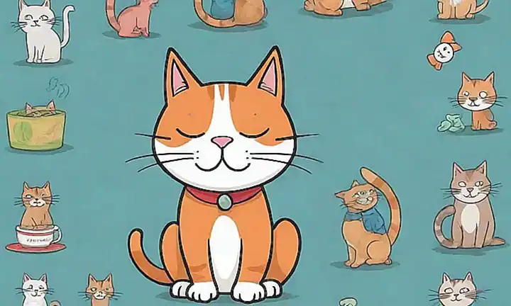 Esta pared de papel destaca los beneficios para la salud de tener un gato