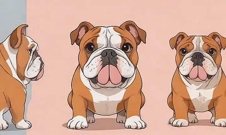 Dos bulldogs elegantes con estilo para un dibujo