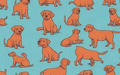 Los perros picoteando