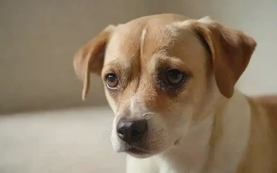 Un cachorro llorando