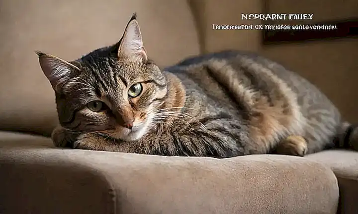 Un gato tabaquillo durmiendo en mobiliario, importante adaptación a las necesidades de la gatita con duración de supervisión