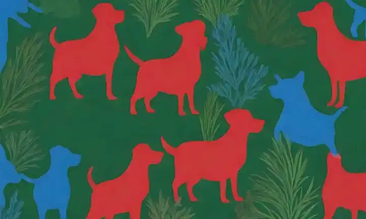 Diseño con silueta de perro