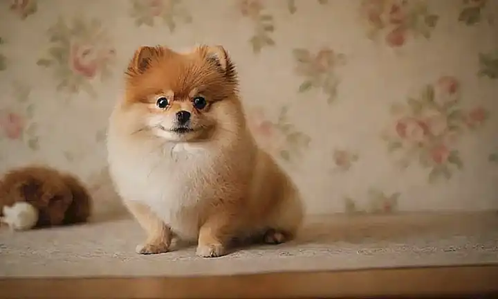 Esta wallpaper incluye consejos para cuidar Pomeranos. (This caption includes tips for Pomeranian care.)