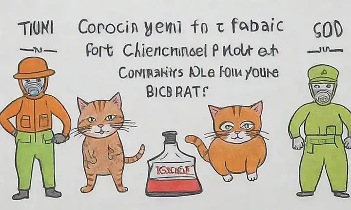 **Los químicos tóxicos para gatos, guía para protegerte a tu felino.** This translates directly into English but utilizes proper noun and subject identification for clarity