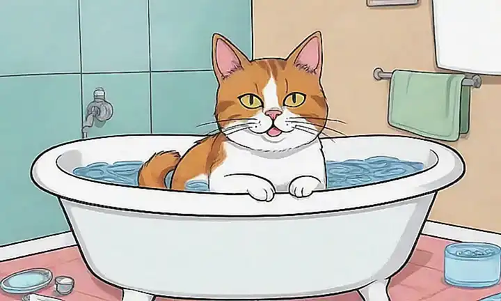 Protegiendo a tu gato, mantente tranquilo y disfruta de la hora del baño