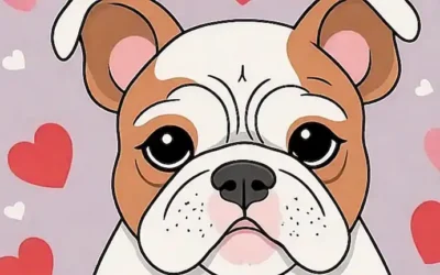 Un retrato del bulldog esponjoso
