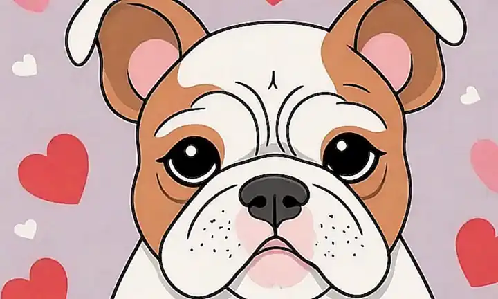 Un retrato del bulldog esponjoso