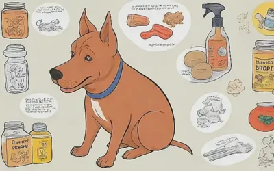 Ilustración de perro con piel seca y posibles remedios
