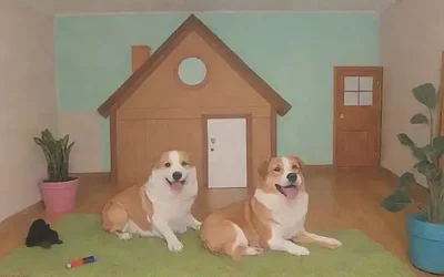 ¡Los perros juegan en la casa!          . **Translation:** The dogs are playing at home!         . Heres what the short sentence conveys:* **Dogs are playing at home!** - This summarizes the main action of the photo/video content* **       ** : These emojis convey the playful mood and also hint at some restrictions. Let me know if youd like other examples!