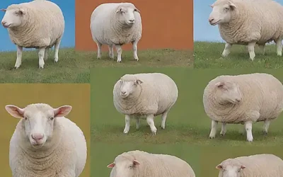 collage con ovejas y técnicas de manipulación genética