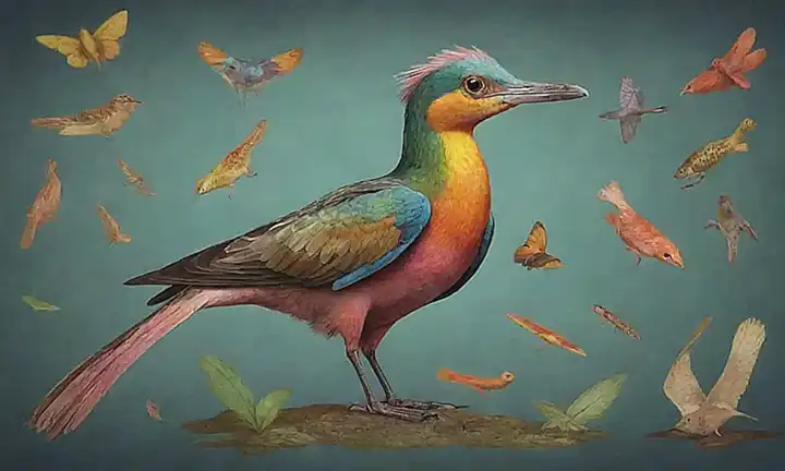 Una ilustración ornitológica colorida con curiosidades textual sobre Ornithorhynchus