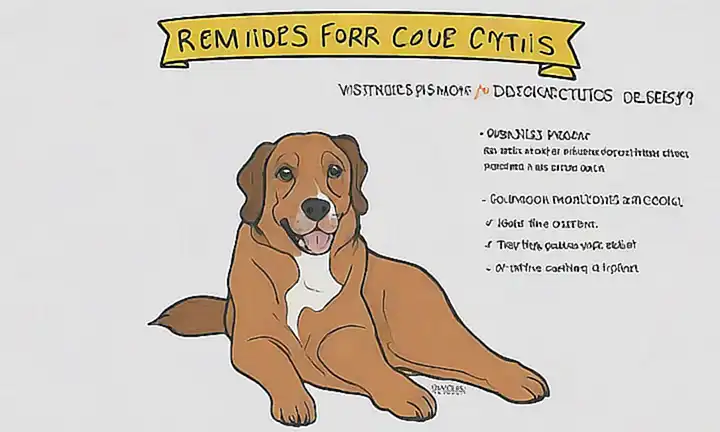 Ilustración de un perro con texto sobre la cianuria canina y el aviso ¡Evite y cure!