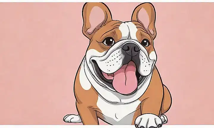 Mascota adorable con frases de amor y una imagen alegre