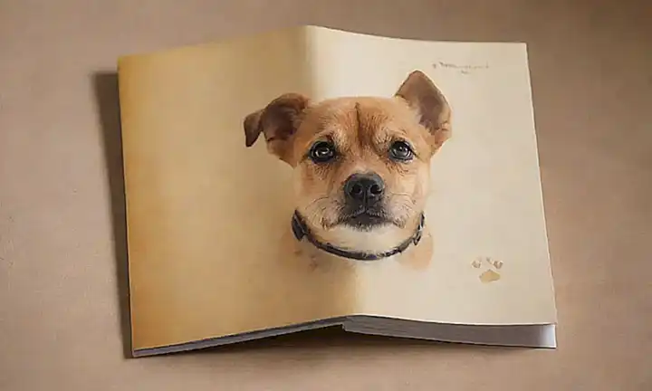 Páginas sobre perros con huellas o diseños de cachorros.  Please note that there are multiple ways to simplify this information. This is just one example -  there might be more succinct ways depending on context