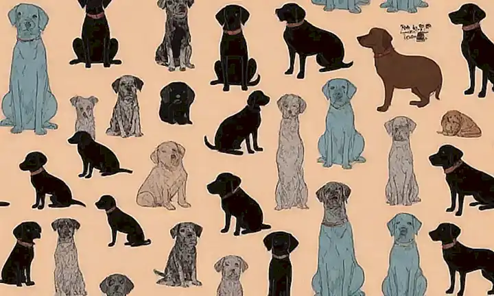 Formas abstractas de perros