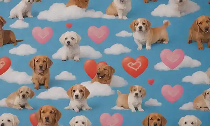 Unidos, perros fantásticos, nubes de corazón y símbolos médicos se manifiestan
