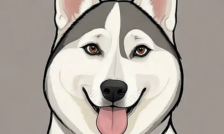 Un macho de husky siberiano robusto y una hembra elegante de husky siberiano