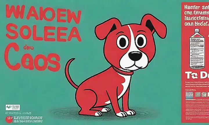 Illustration de perro rojo con foco en las enfermedades transmitidas porSalmonella