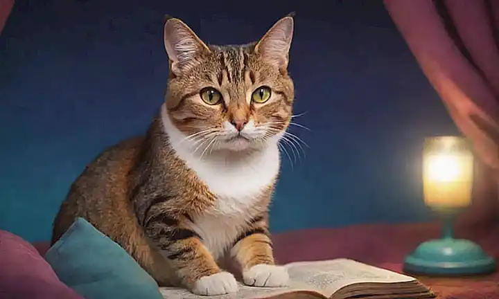 Ilustración felina creativa