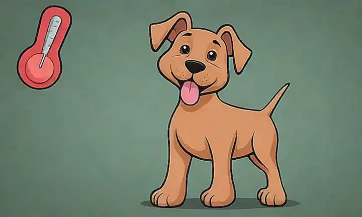 Imagen de silueta de perro con  síntomas