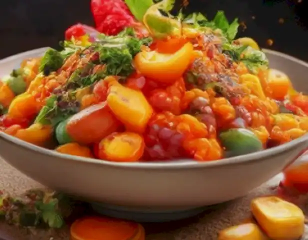 ¡The image of your article should show a vibrant and colorful spread of vegetarian dishes, with mouthwatering textures and flavors.