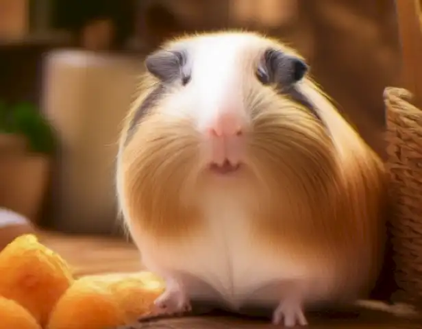 image of healthy, happy guinea pigs in their home, with a warm and inviting atmosphere.
